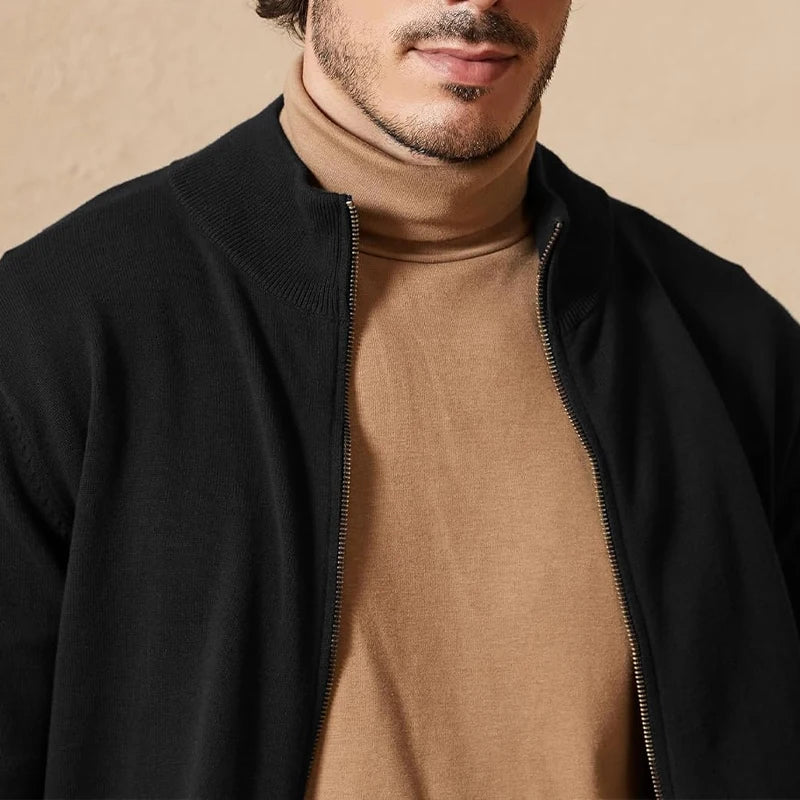 Men's Full Zip Up Sweater™ Stand Collar Lightweight Knitted Cardigan