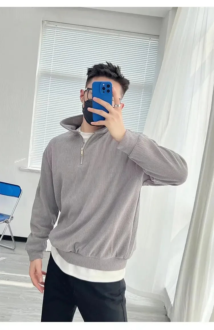 Men's Half-zip Up Sweatshirt™ Vintage Loose Fit Casual Design