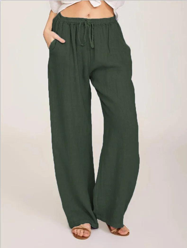 Women's Pants™ Large Loose Cotton Hemp Casual Pants