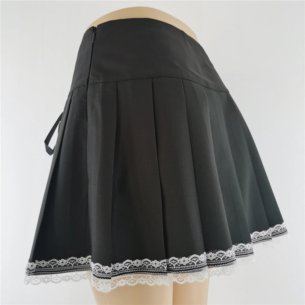 Women's Harajuku Punk Gothic Mini Skirt™ High Waist Patchwork Bandage Skirt