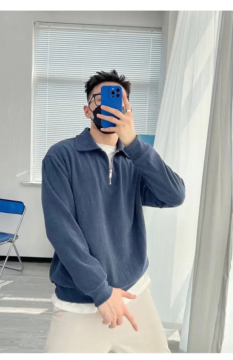 Men's Half-zip Up Sweatshirt™ Vintage Loose Fit Casual Design