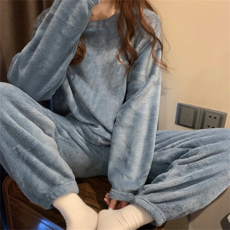 Women's ITOOLIN Cashmere Pajama Set™ Woolen Pullovers And Pants 2 pieces Sets