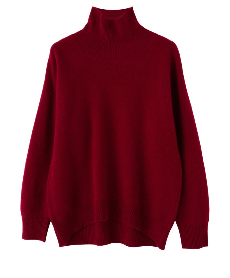 WinvyNee Women Sweater™ 100% Wool Turtleneck Pullover