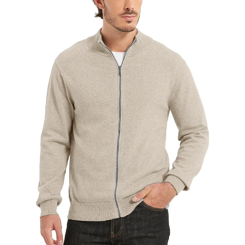 Men's Full Zip Up Sweater™ Stand Collar Lightweight Knitted Cardigan