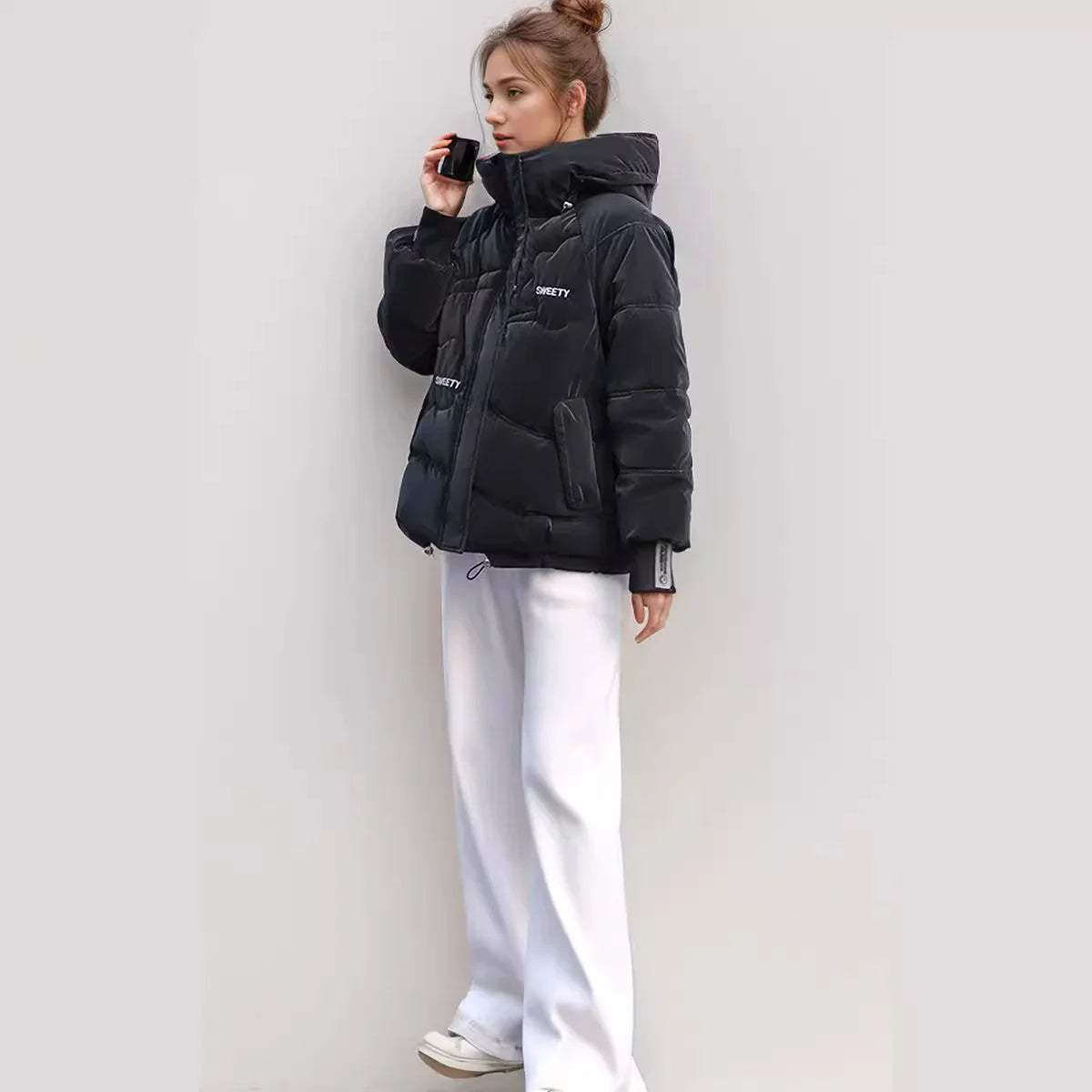 Women's Thick Coat™ Winter Cotton Casual Hooded Zipper Short Parkas Jacket