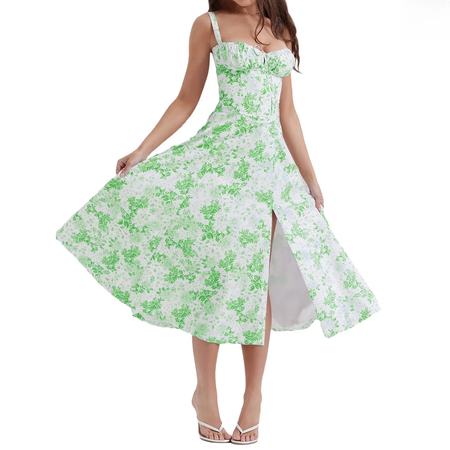 Women's Long Dresses™ Elegant Casual Tied Waist-fitted Slimming Sleeveless Side Slit Dress