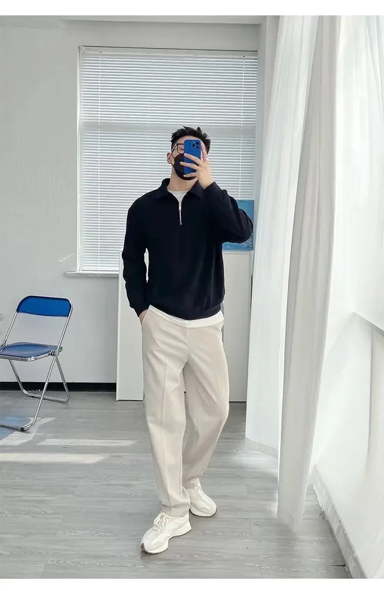 Men's Half-zip Up Sweatshirt™ Vintage Loose Fit Casual Design