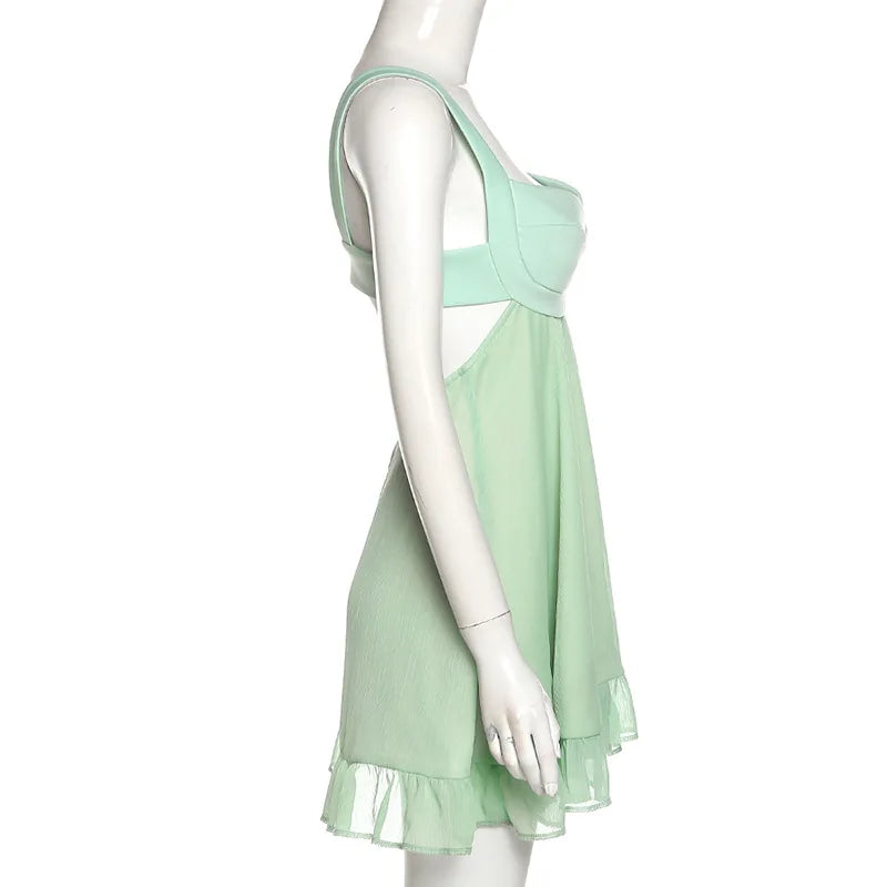 Women's Cutout Slim Sling Dress™ Backless Ruffle Dress
