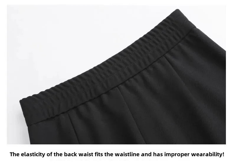 Women's High-Waisted Draped Bell Bottom Trousers™ Loose-Fit Floor-Length Straight-Leg Pants