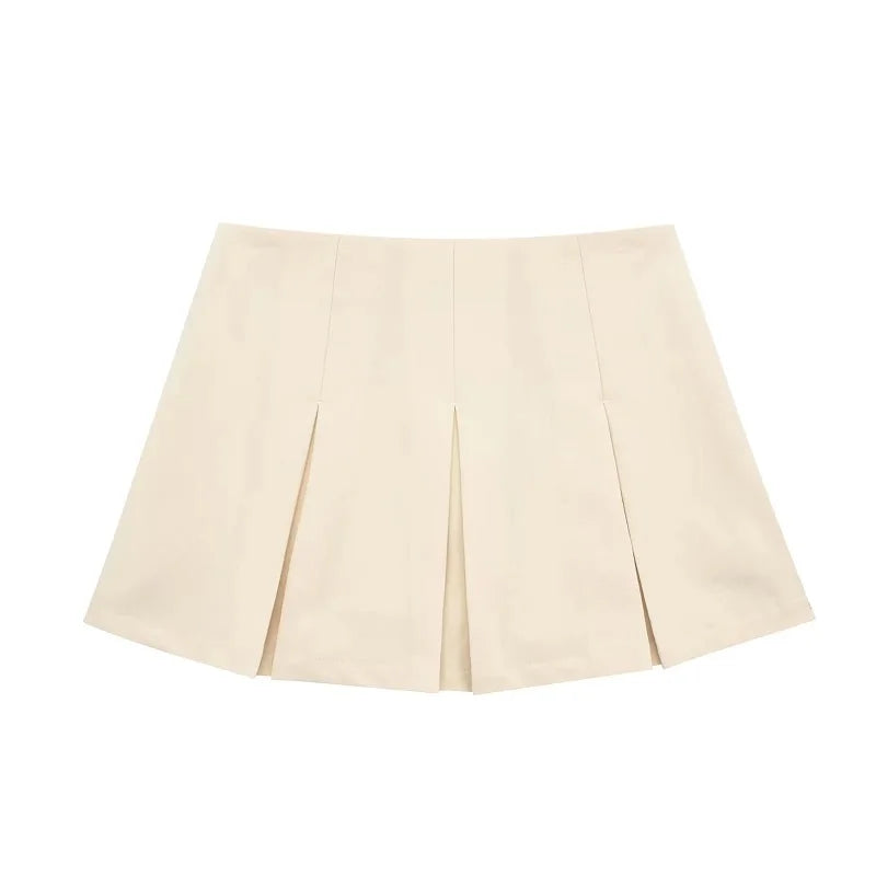 Women's Shorts Skirts™ High Waist Pleated Striped Bermuda Mini Shorts