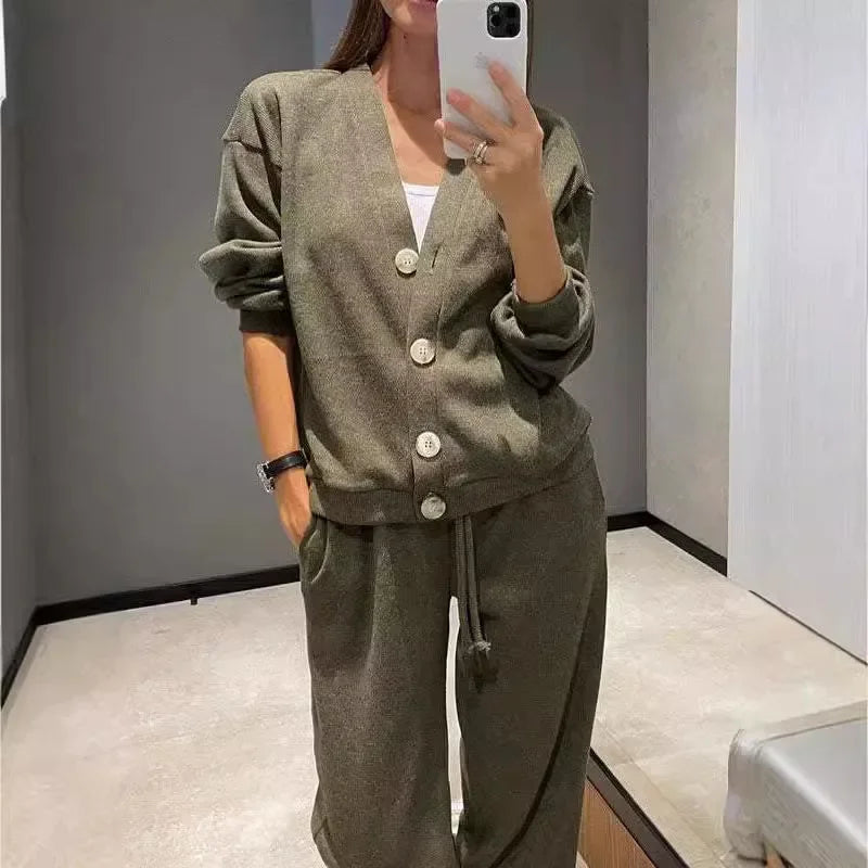 Women's Comfortable Sporty Set™ Casual Jacket Open Cardigan + Long Pants Set