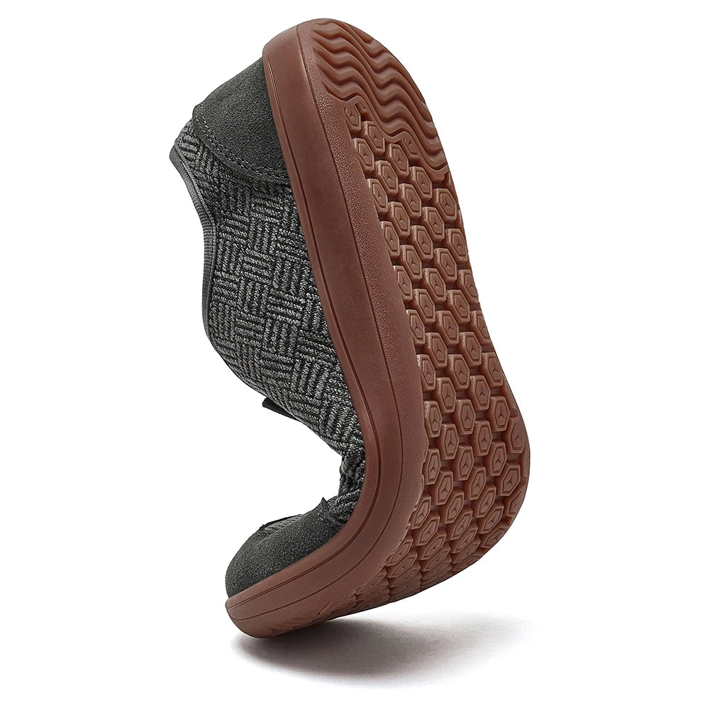 Men and Women's HOBIBEAR Barefoot Shoes™ Wide Toe Minimalist Cowhide Leather Lace Up Sneakers