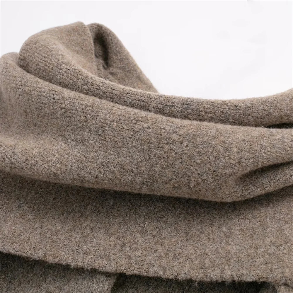 UNIZERA Women's Coat™ Short Scarf Knitted Coat