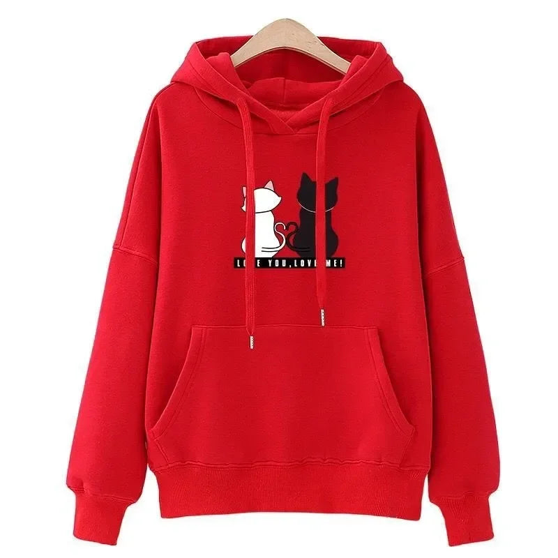 Women's Hoodies™ Autumn Spring Long Sleeve Harajuku Cat Print Sweatshirts