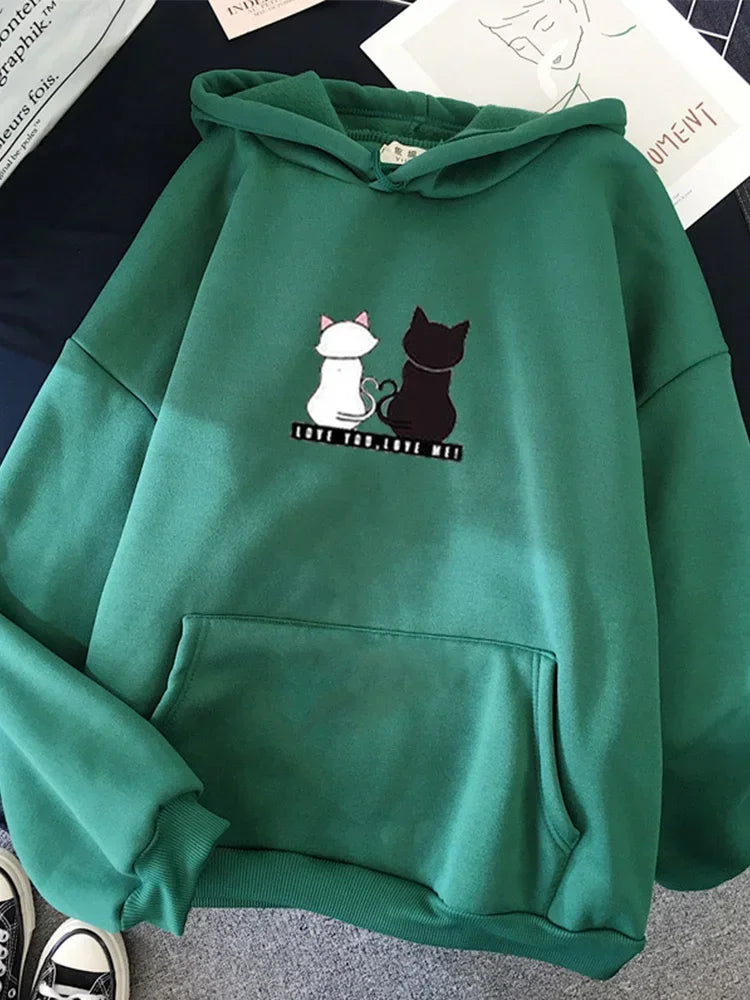 Women's Hoodies™ Autumn Spring Long Sleeve Harajuku Cat Print Sweatshirts