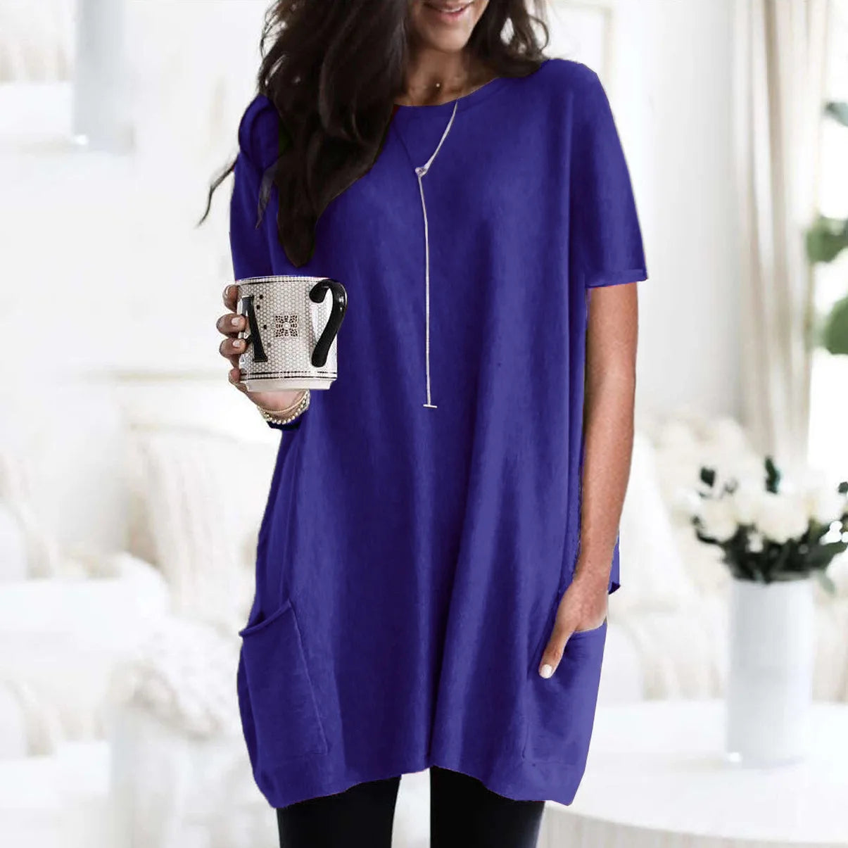 Women's Pullover™ Short Sleeve Casual Pocket T-shirt Tops