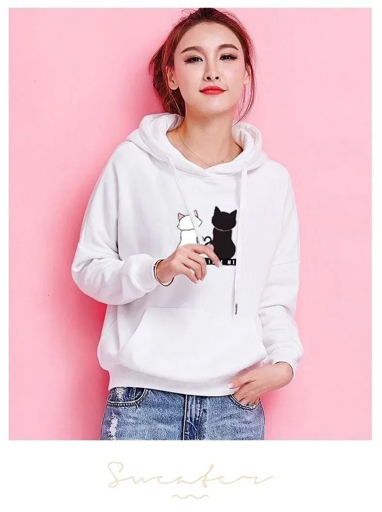 Women's Hoodies™ Autumn Spring Long Sleeve Harajuku Cat Print Sweatshirts