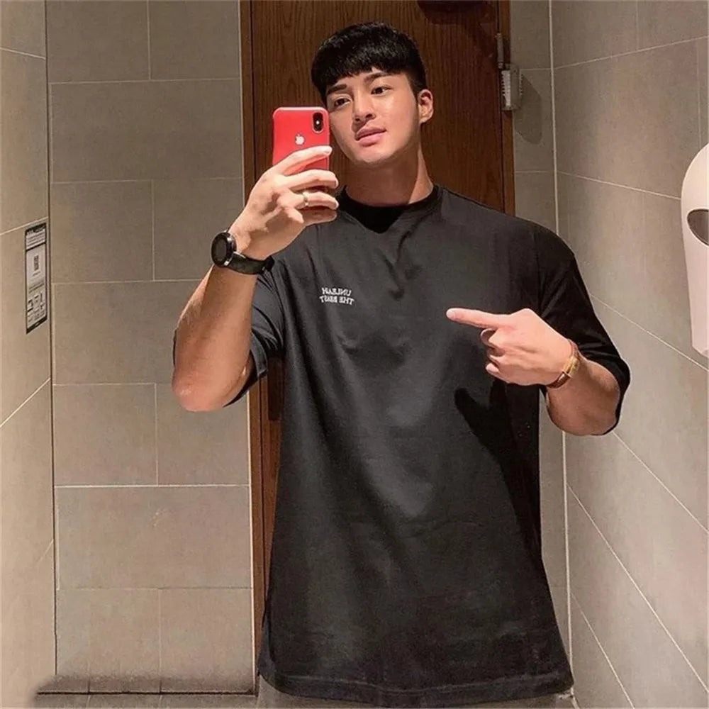 Men's T-Shirt™ Loose big size Cotton Printed Running Sport Gym Shirt