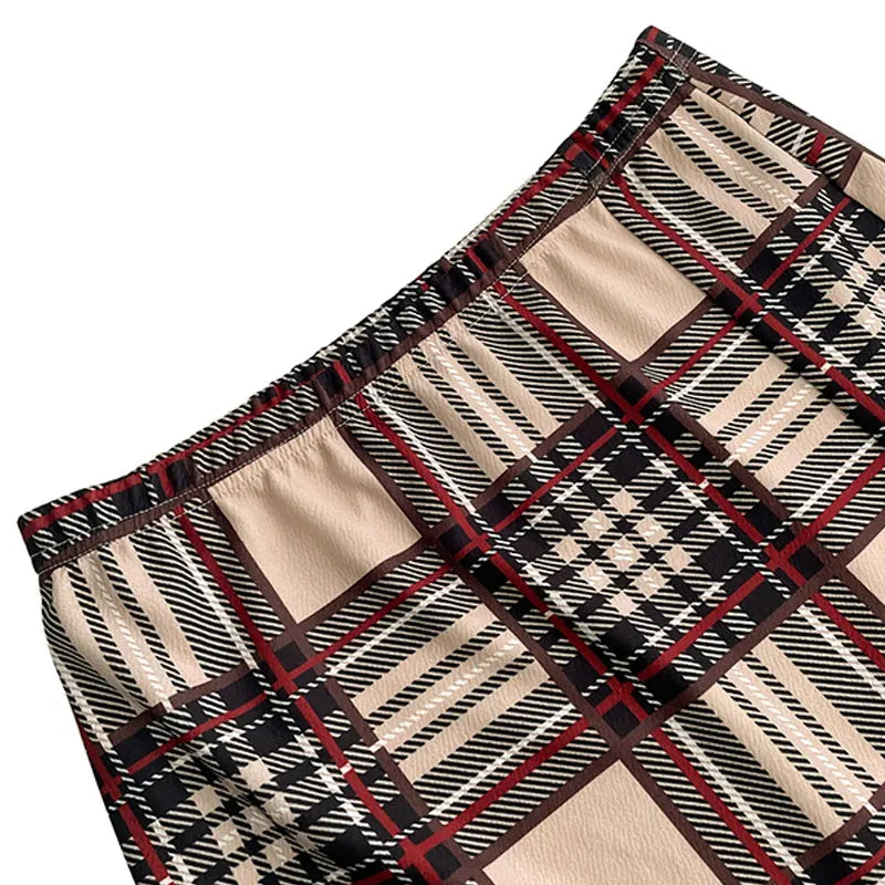 Women's Plaid Skirt™ Elegant Pencil High Waist Lady Short Skirt