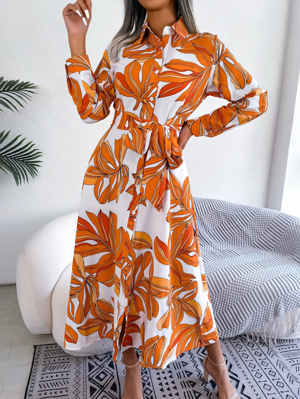 Women's Casual Floral Print Dress™ Long Sleeve Maxi Long Dress
