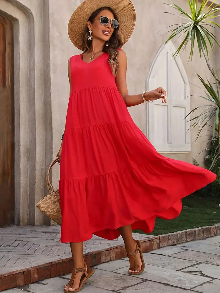 Women's Summer Dress™ Casual Long Dresses V-neck Loose Elegant Dress