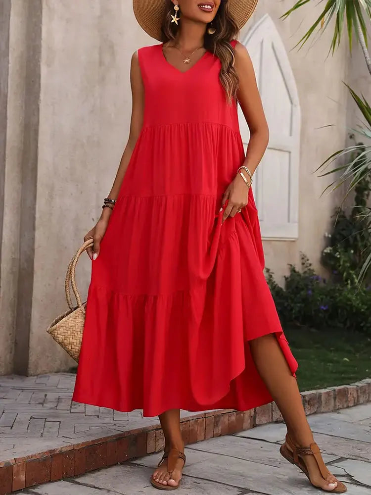 Women's Summer Dress™ Casual Long Dresses V-neck Loose Elegant Dress