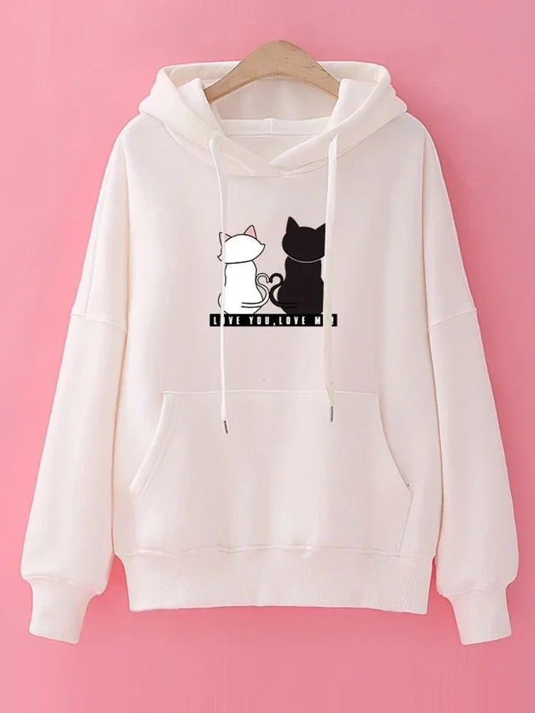 Women's Hoodies™ Autumn Spring Long Sleeve Harajuku Cat Print Sweatshirts