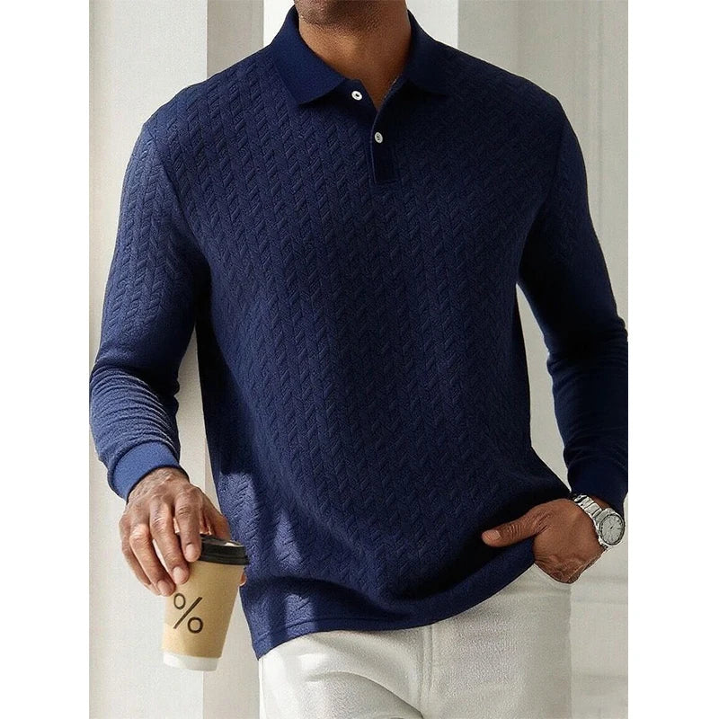 Men's Long Sleeve Polo Shirt™ High Quality Casual Fashion Polo T Shirt