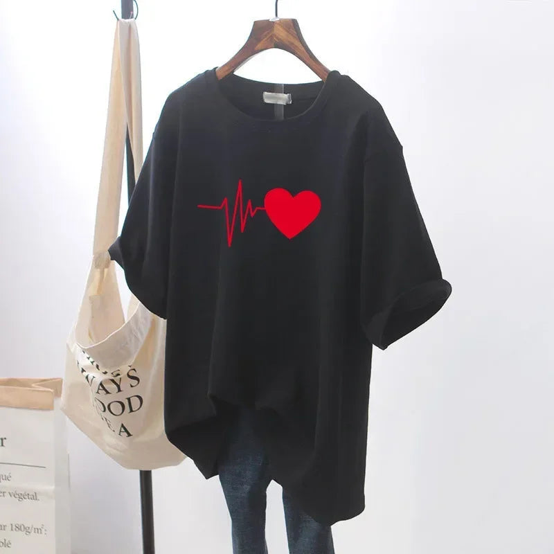 Women's Print T-shirt™ Short-sleeved Loose T Shirt