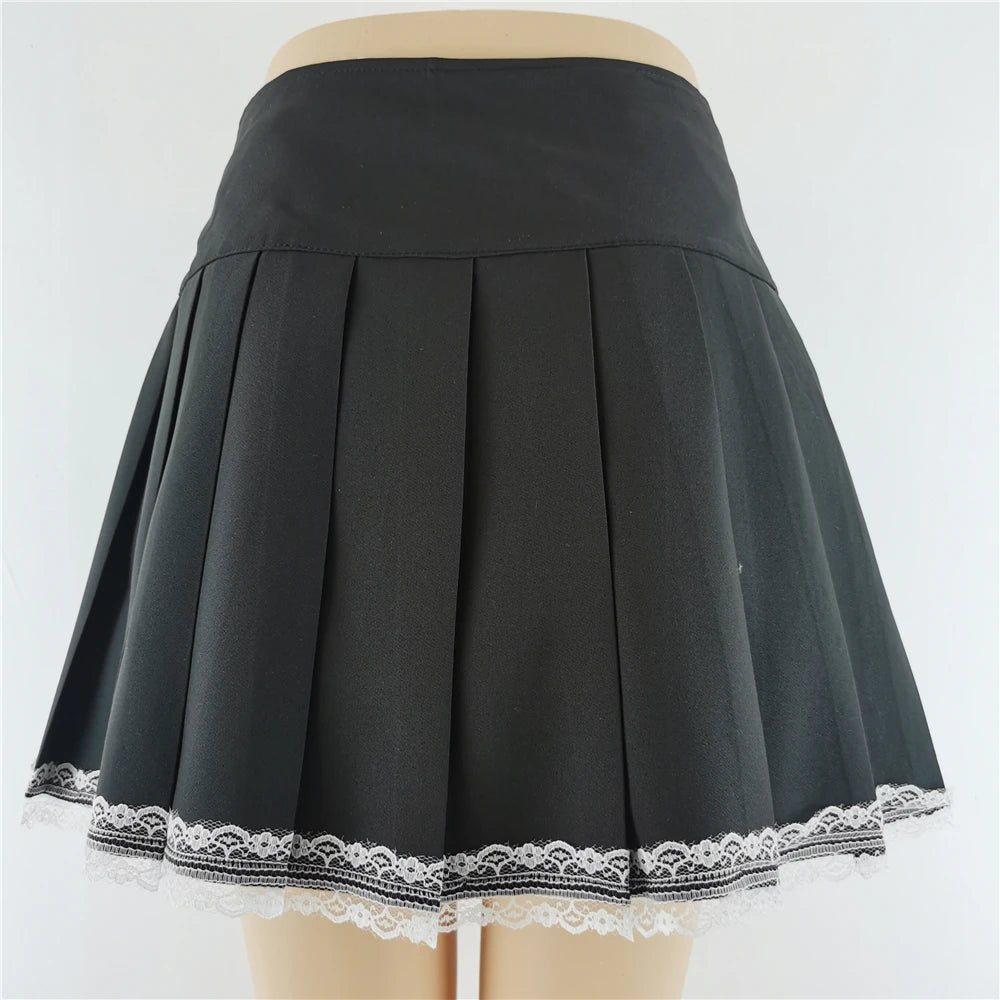 Women's Harajuku Punk Gothic Mini Skirt™ High Waist Patchwork Bandage Skirt