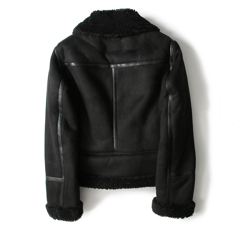 ZACK RAIN Women's Jacket™ Vintage Fur Integrated Lapel Long Sleeves Jackets