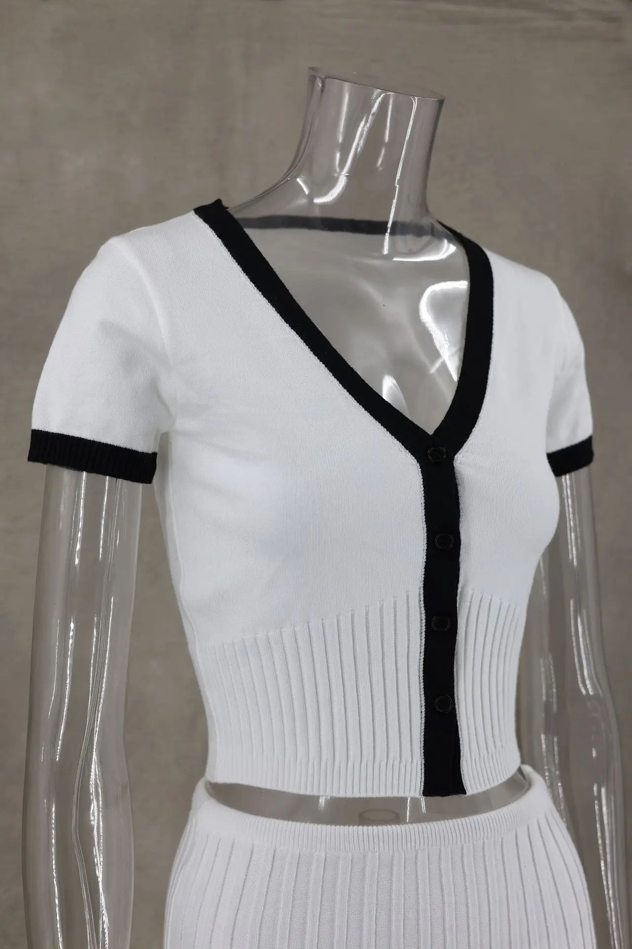 Women's Long Skirt Suit™ Summer Short Sleeve V-neck crop top elegant dress