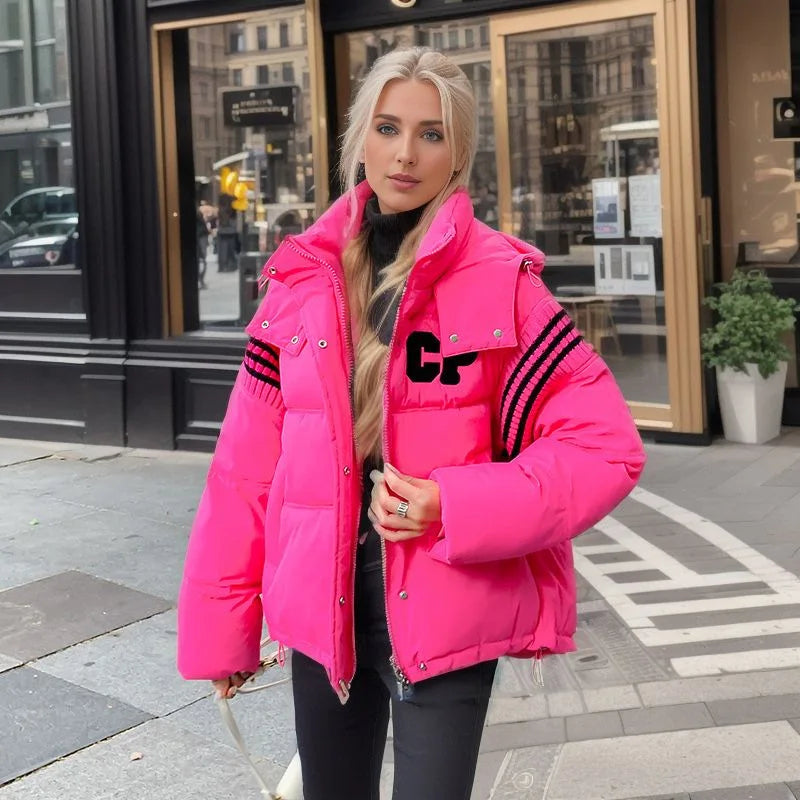Women's Cotton Jacket™ Thick Loose Color Blocked Parkas Jacket