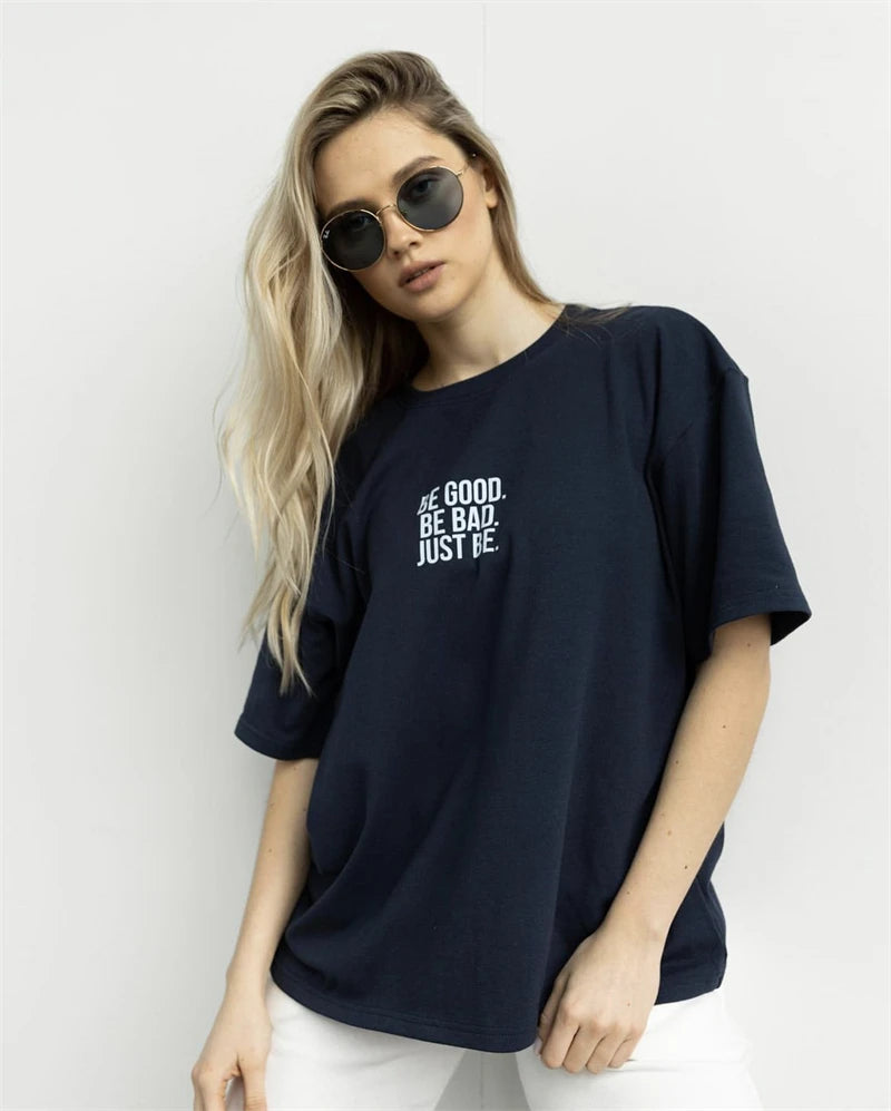 Women's Hirsionsan Simple Loose Letter Printed T-shirt™ Soft Short Sleeve Basic Tees