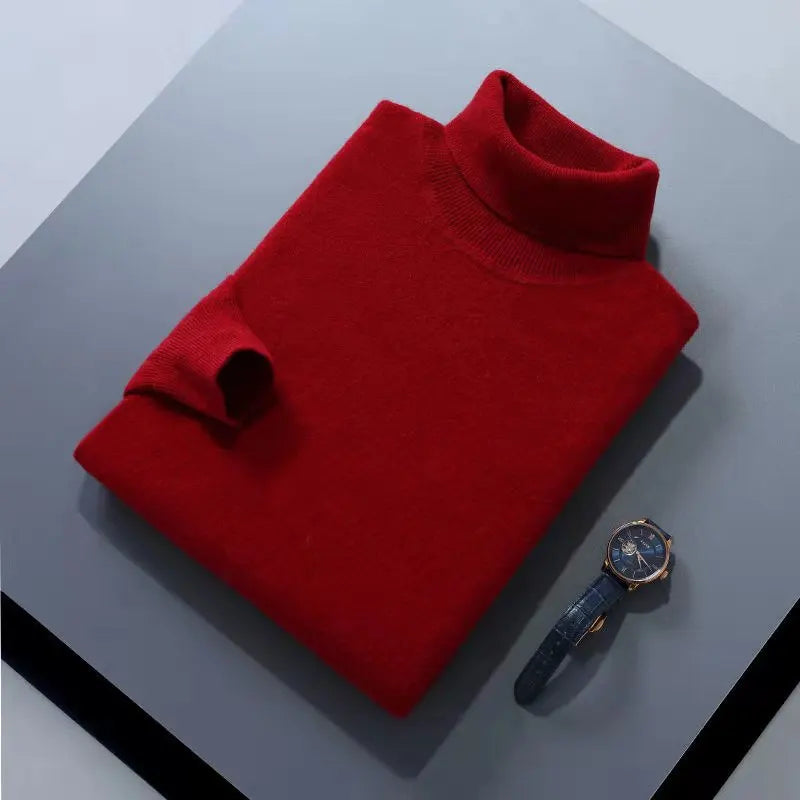 Men's Sweater™ Turtleneck Cashmere Cotton Blend Knitted Pullover