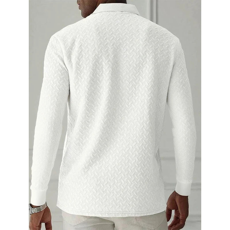 Men's Long Sleeve Polo Shirt™ High Quality Casual Fashion Polo T Shirt