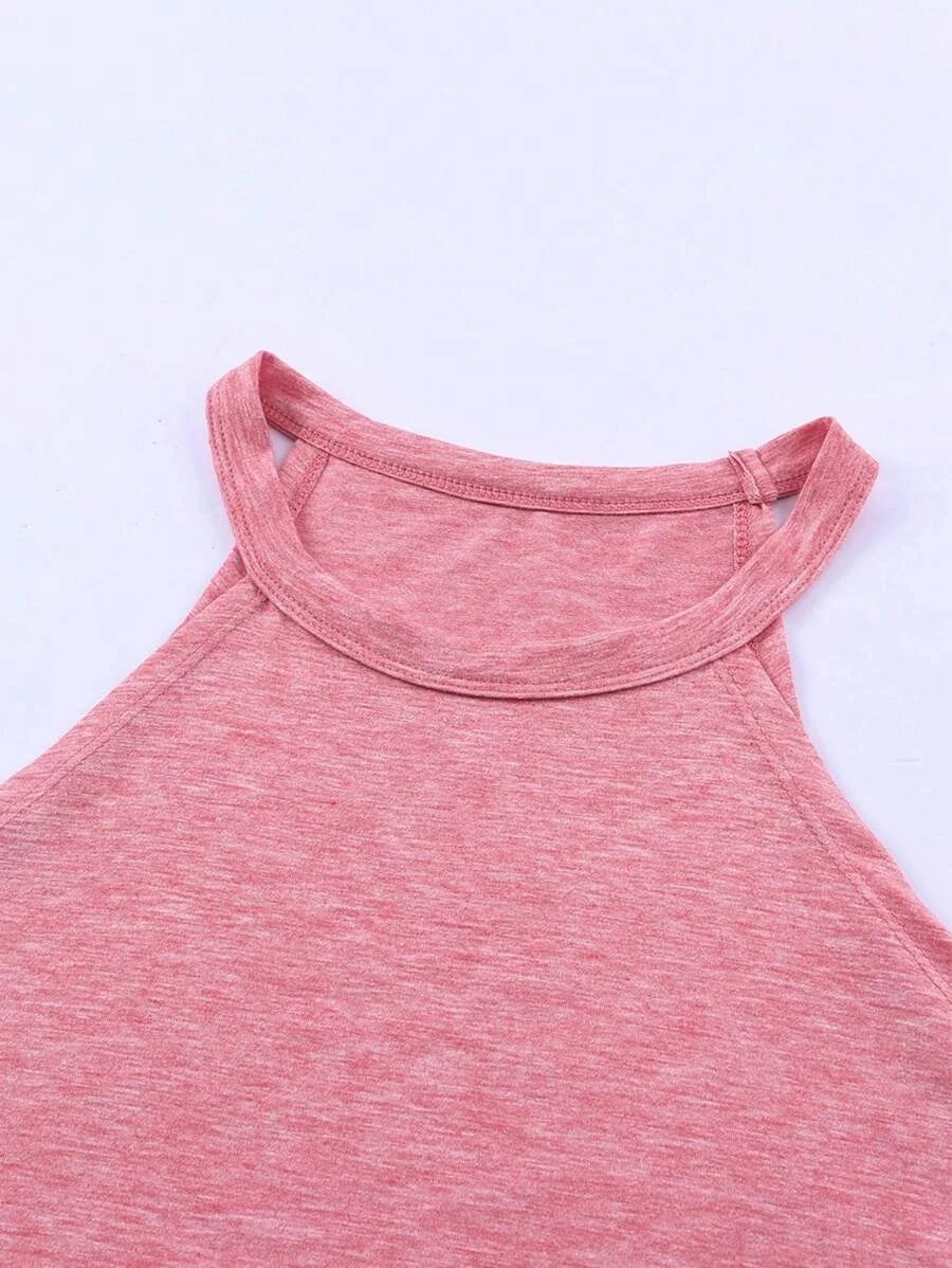 Women's Summer Sleeveless Halter T-Shirts™ Crew Neck Workout Tank Tops