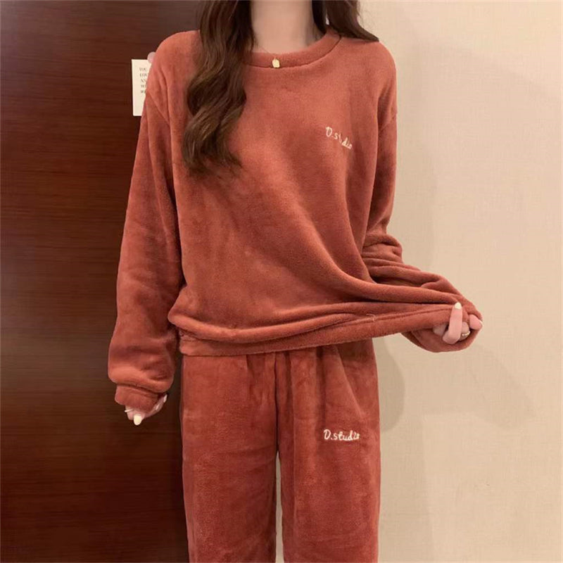 Women's ITOOLIN Cashmere Pajama Set™ Woolen Pullovers And Pants 2 pieces Sets
