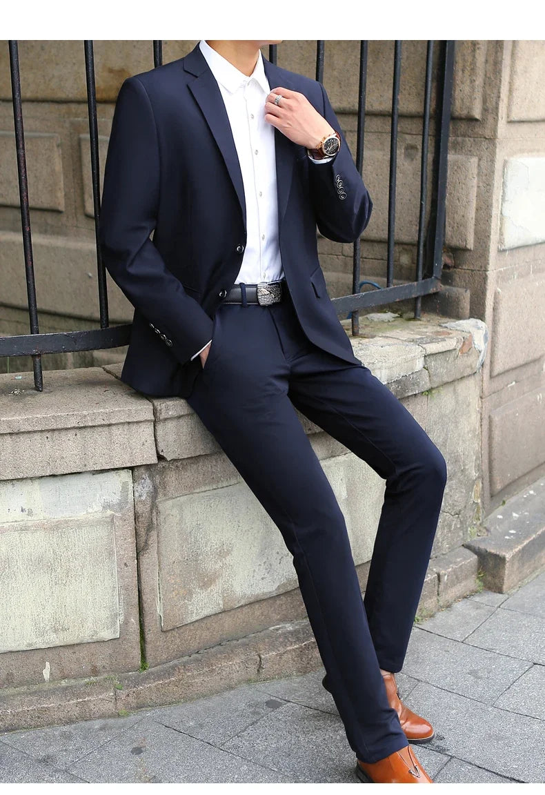 Men's Fashion Handsome Suit™ Business Cargo Trousers Plus Size Sets