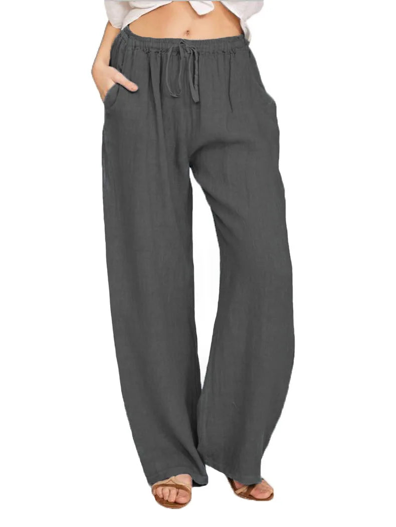 Women's Pants™ Large Loose Cotton Hemp Casual Pants