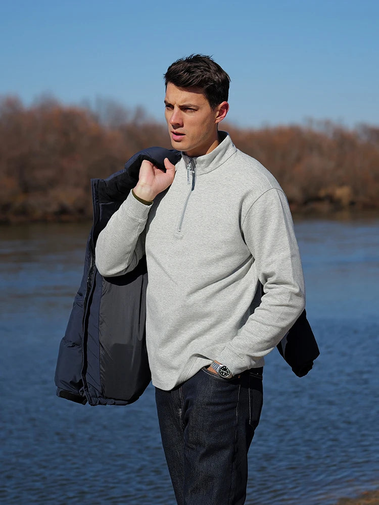 Men's SIMWOOD Regular Fit Lightweight Sweatshirt™ Half Zip Sweatshirts