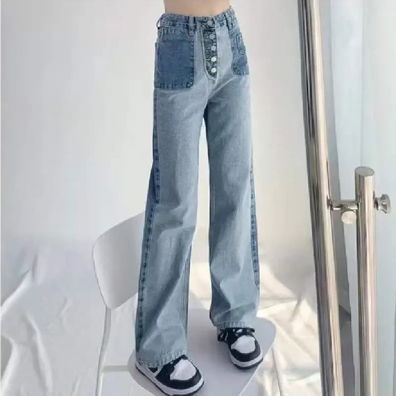 Women's High-Waisted Slim Jeans™ Plus Size Straight-Leg Long Pants