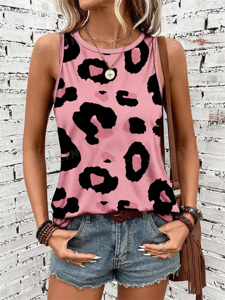 Women's Print Tank Tops™ Outdoor Summer Sleeveless Crew-neck Tank Top