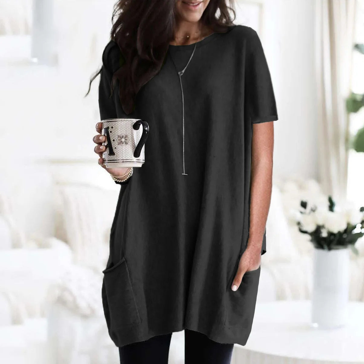 Women's Pullover™ Short Sleeve Casual Pocket T-shirt Tops