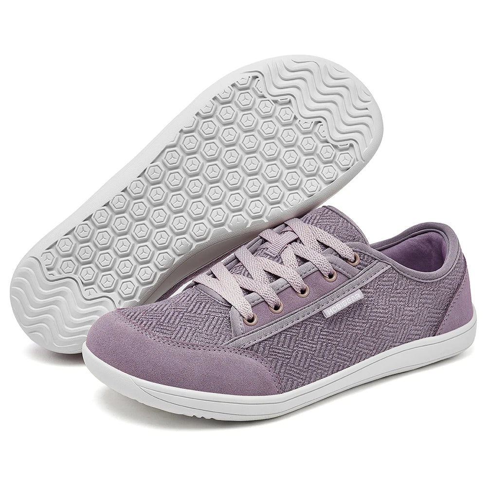 Men and Women's HOBIBEAR Barefoot Shoes™ Wide Toe Minimalist Cowhide Leather Lace Up Sneakers