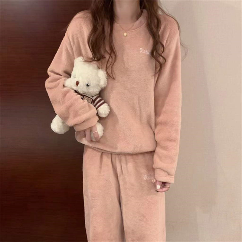 Women's ITOOLIN Cashmere Pajama Set™ Woolen Pullovers And Pants 2 pieces Sets