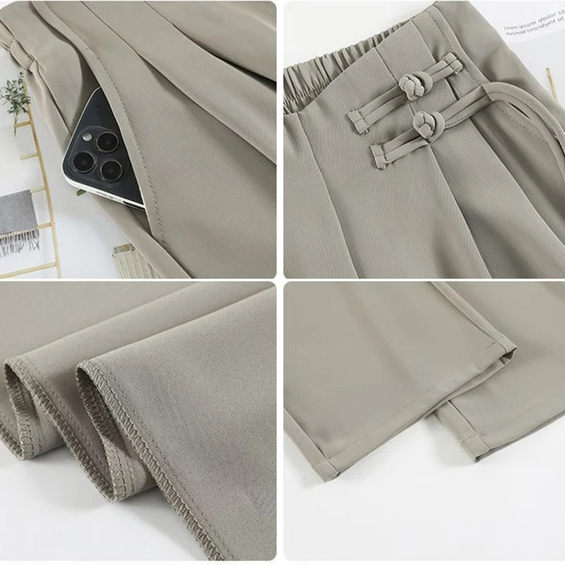 Women's Straight Leg Suit Pants™ Female Chic High Waisted Trousers
