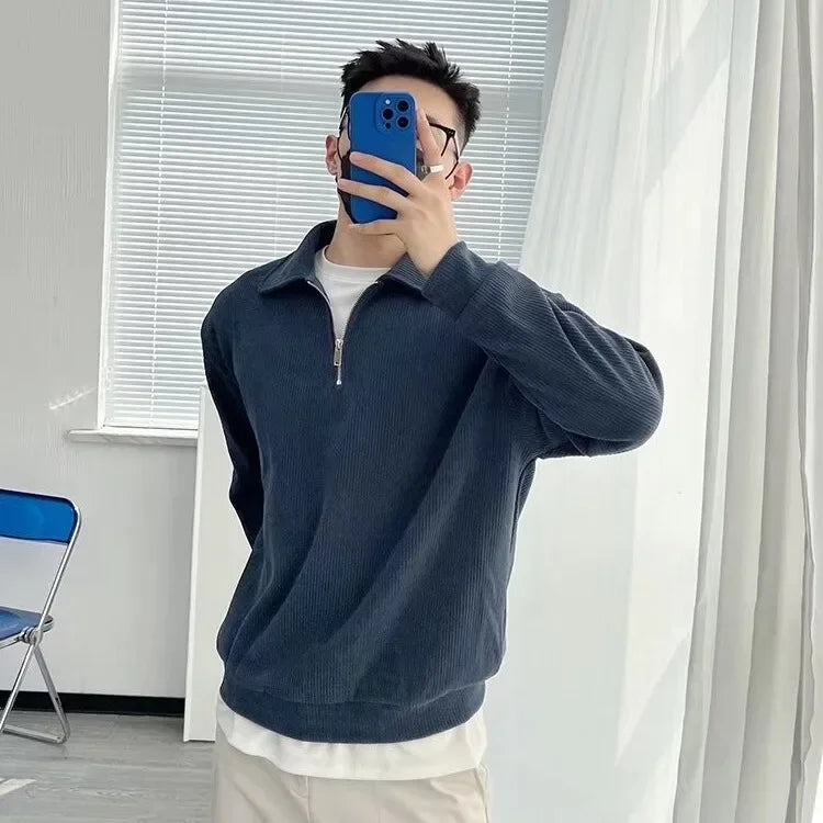 Men's Half-zip Up Sweatshirt™ Vintage Loose Fit Casual Design