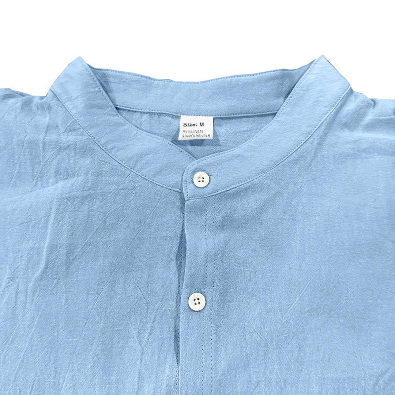 Men's Casual Linen Suit™ Long Sleeve Crew Neck T-shirt +Loose Fit Pants