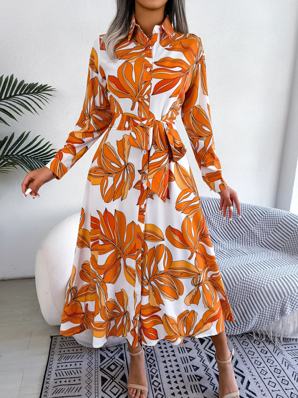 Women's Casual Floral Print Dress™ Long Sleeve Maxi Long Dress